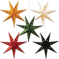 EASY JOY 5-Piece 7-Pointed Paper Star Decoration by EasyJoy