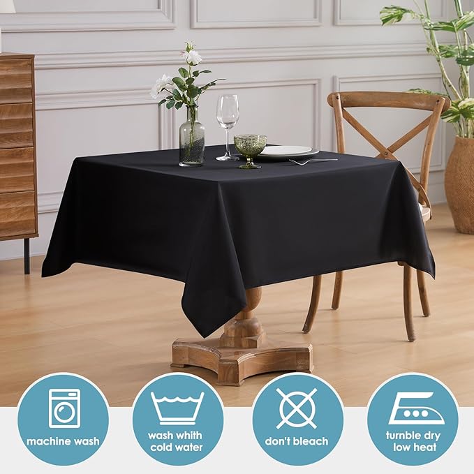 VidaFete Square Tablecloth 10 Pack52 x 52 Inch Tablecloths Stain Wrinkle - Image 3