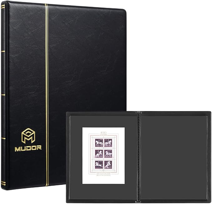 MUDOR Stamp Albums for Collectors, 1 Pockets Stamp Book for Collectors by MUDOR