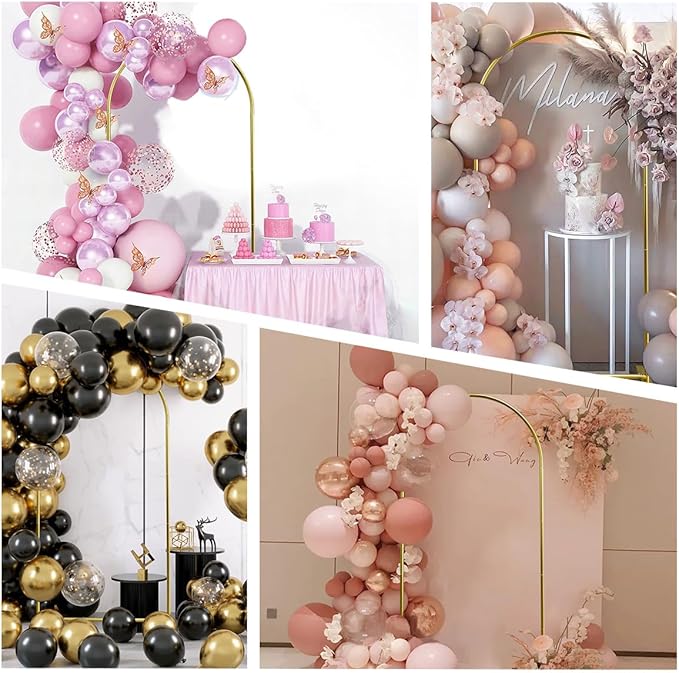 Metal Arch Backdrop Stand and Cover Set, 7.2FT White Reusable Spandex Fitted - Image 5