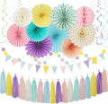 Pastel Rainbow Pink Purple Yellow Peach Party-Decorations by Hugtmr