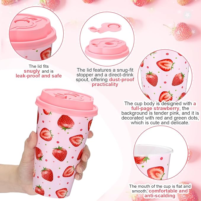 Yungyan 36 Sets Strawberry Party Favors Goodie Cups - Image 3