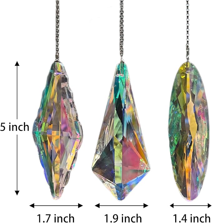 3PCS 5" Large Crystal Suncatcher Prisms - Image 7