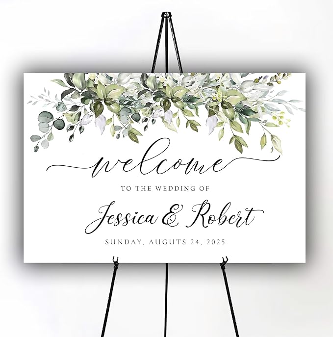 Personalized Wedding Welcome Sign, Welcome To Our Wedding Sign, Custom Design - Image 2