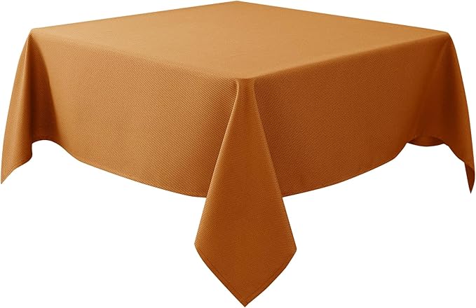 Biscaynebay Fall Tablecloth Textured Fabric Square Tablecloths 54x54 Inch by Biscaynebay