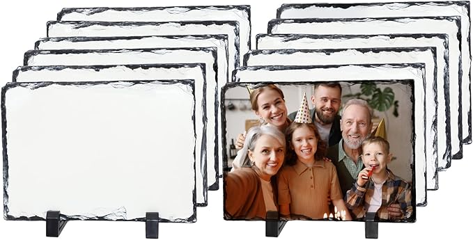 PYD Life 12 Pack Sublimation Photo Slates Rock Blanks 5.5 x 7.5 Inch Bulk Stone by PYDLife
