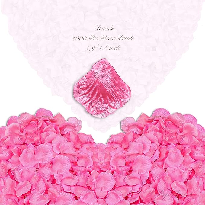 1000Pieces Rose Petals, Artificial Flower Petals Fake Rose Petals - Image 2