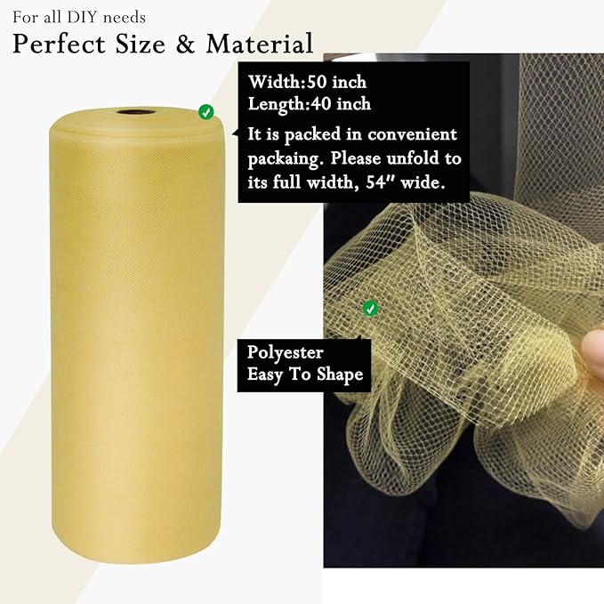 Tulle Fabric Rolls 54 Inch by 40 Yards Tulle Bolt Spool - Image 3