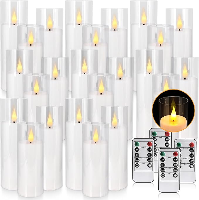 Flickering Flameless LED Candles, Outdoor Decor, Christmas Party. - Image 2