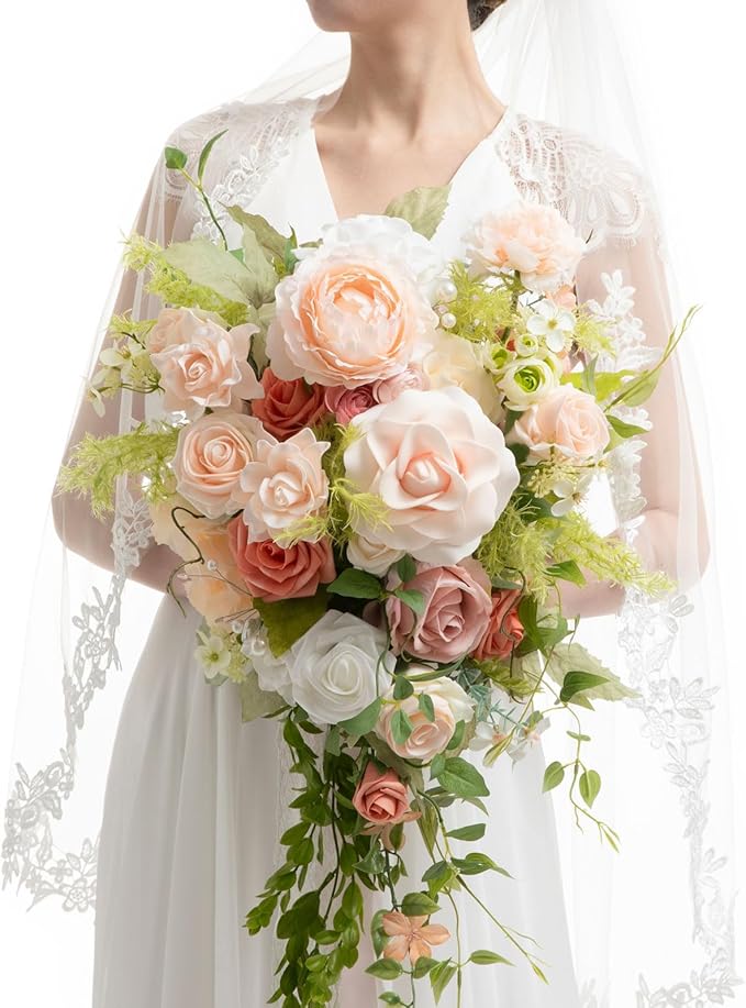 Ling's moment Pink Bride Bouquet by LingsMoment