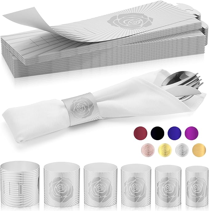 Polymer Material Reusable Napkin Band, Glue-Free Tear-Proof Water Resistant by Unknown