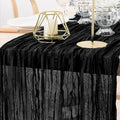 MLMW Halloween Table Runner Cheesecloth Black Boho Gauze Cheese Cloth 160 inch by MLMW