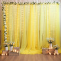 30×10ft Yellow Tulle Backdrop Curtain by WishCare