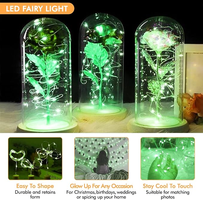 12 Pack Fairy Lights Battery Operated, 7FT 20LED Waterproof Silver Wire - Image 4