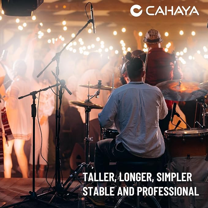 CAHAYA Tripod Microphone Stand: Boom Arm One-Button Release Floor Mic Stand - Image 9
