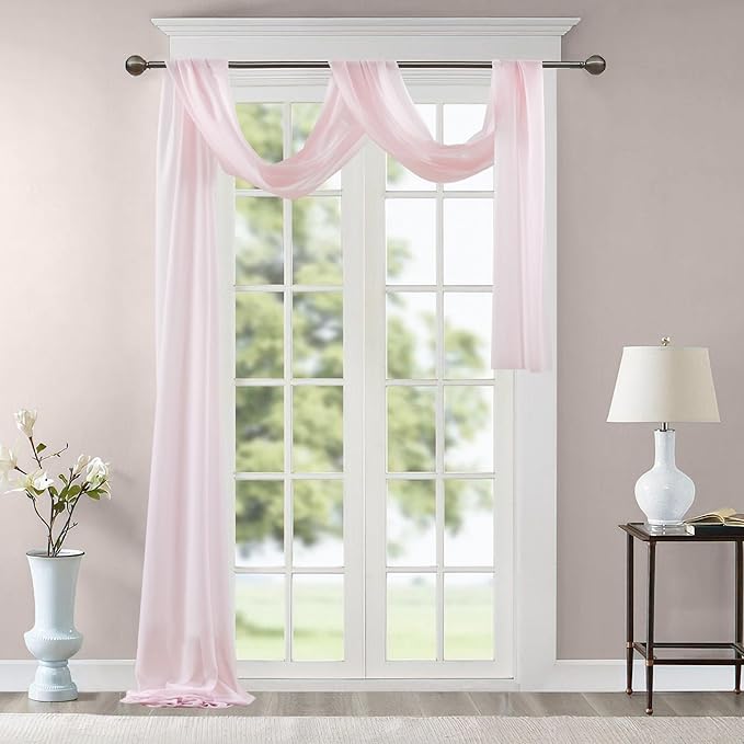 Wedding Arch Draping Fabric, 1 Panel 28" x 19Ft Blush Arch Drapes Sheer - Image 8