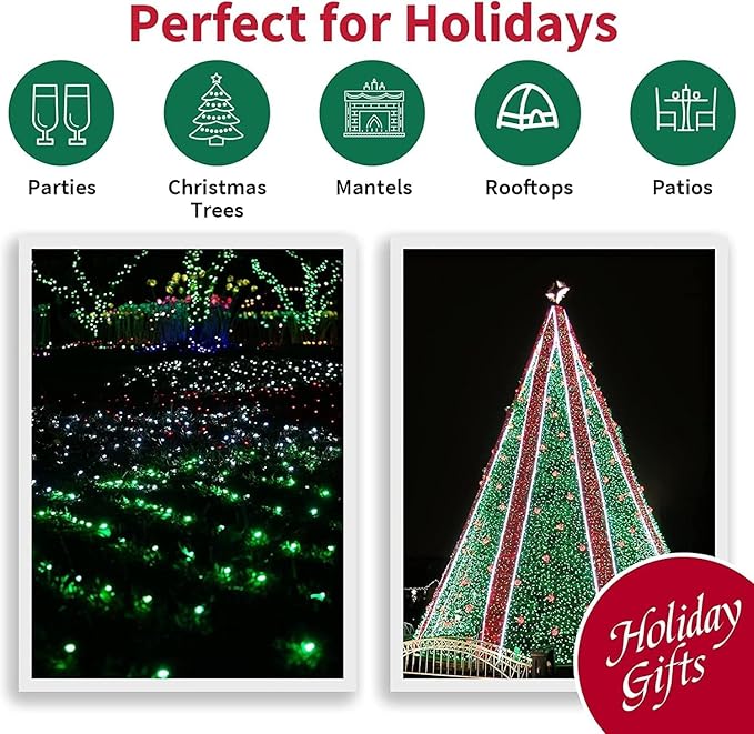 LAMPHOME 33ft Christmas Decorative St. Patrick's Day Mini String Lights - Image 6
