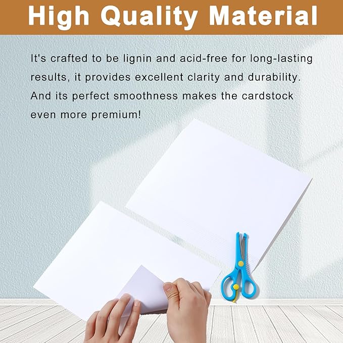 120 Sheets Bright White Cardstock 8.5 x 11 Certificate Paper, 92lb Heavyweight - Image 4