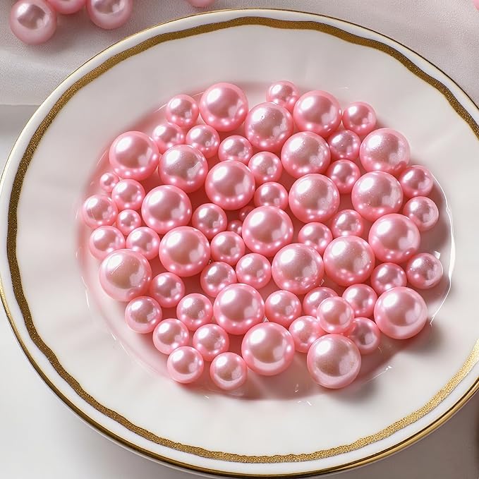 200 Pcs Vase Filler Beads Pink Pearl Beads by PNJHDZ