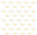 URATOT 36 Pieces White Folding Fans Silk Bamboo Folding Fans Handheld Fans by URATOT