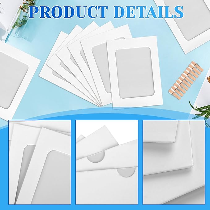 100 Pack Paper Picture Frames, 4x6 Inch Photo Strip Frame Hanging Photo Display - Image 3