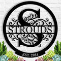 Personalized Metal Signs |Custom Monogram Name Sign | Wedding Gifts by EXUNART