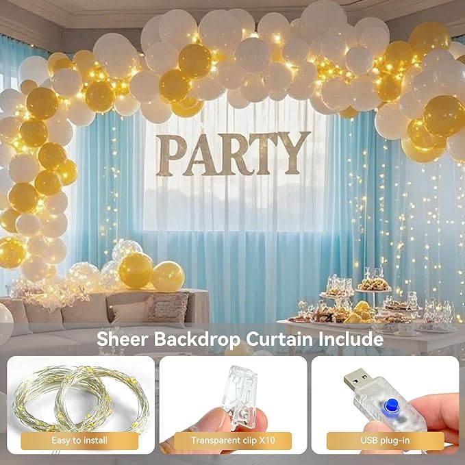 Ledido 10×10ft Tulle Backdrop Curtains - Image 2
