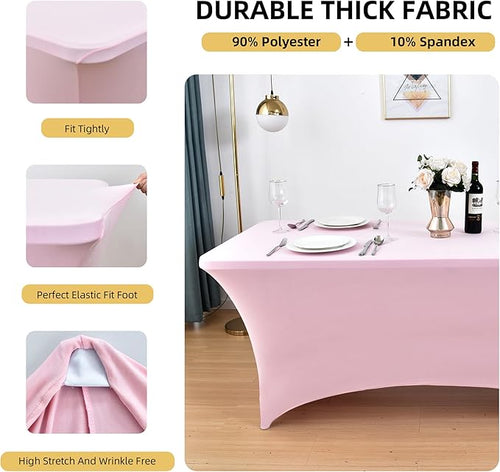 10-Pack 6ft Spandex Table Covers - Image 2