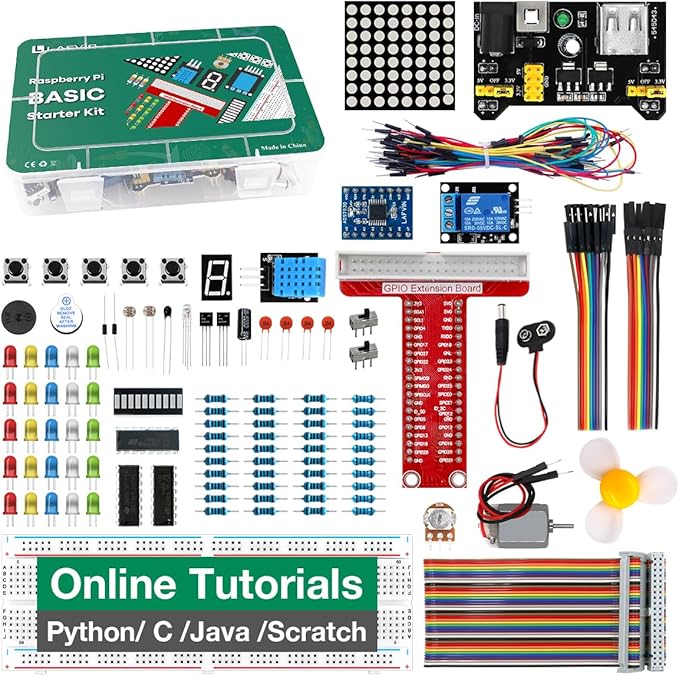 LAFVIN Basic Starter Kit for Raspberry Pi Development Board Breadboard LCD1602 by LAFVIN