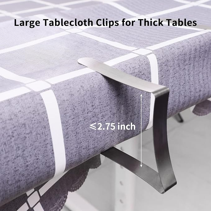 TriPole Tablecloth Clips 16 Pack Large Picnic Table Cover Clips Stainless Steel - Image 2