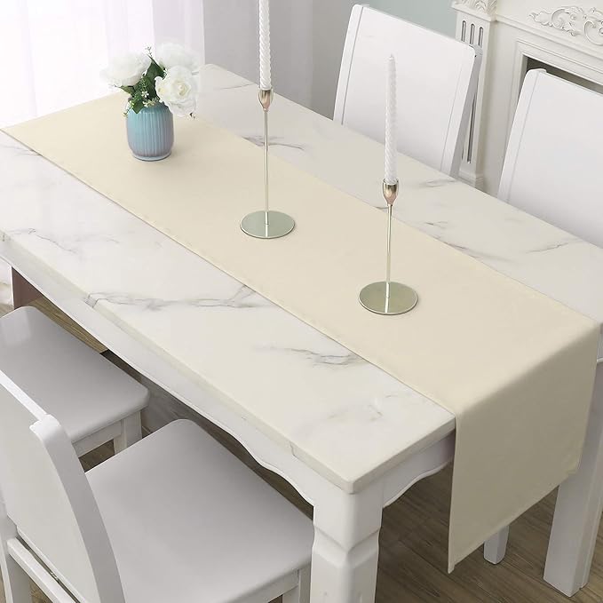 DUALIFE 2 Pack Table Runner 14 x 72 Inch Long Table Cloth Table Runners - Image 2