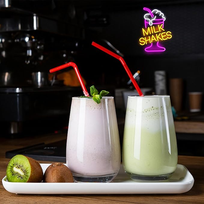 Milk Shakes Neon Signs Ice Cream Neon Sign Milk Tea LED Neon Light Frozen - Image 7