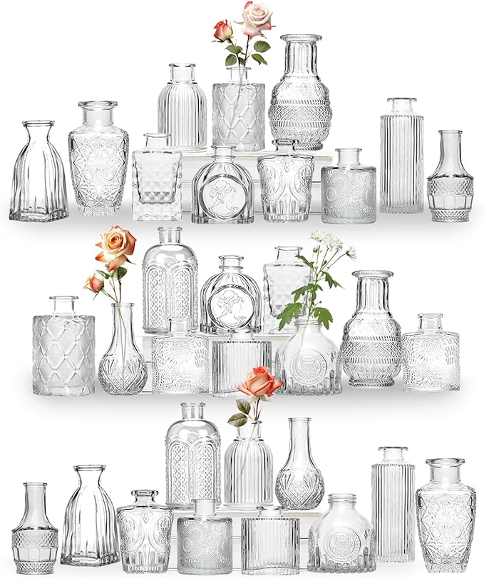 Mini Bud Vases Set of 32 As Wedding Centerpieces by Zipper