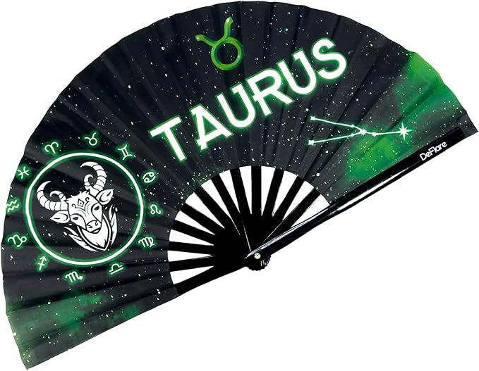 DeFlare | Cosmic Zodiac Rave Fan | Zodiac Sign Hand Fan | Astrology Rave Fan | by DeFlare-RaveFestivalFans