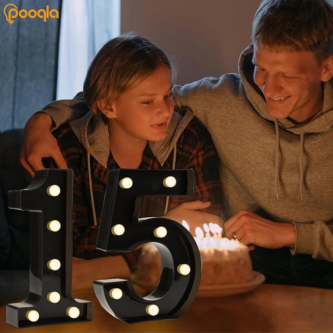 Pooqla Decorative Led Light Up Number Letters - Image 2