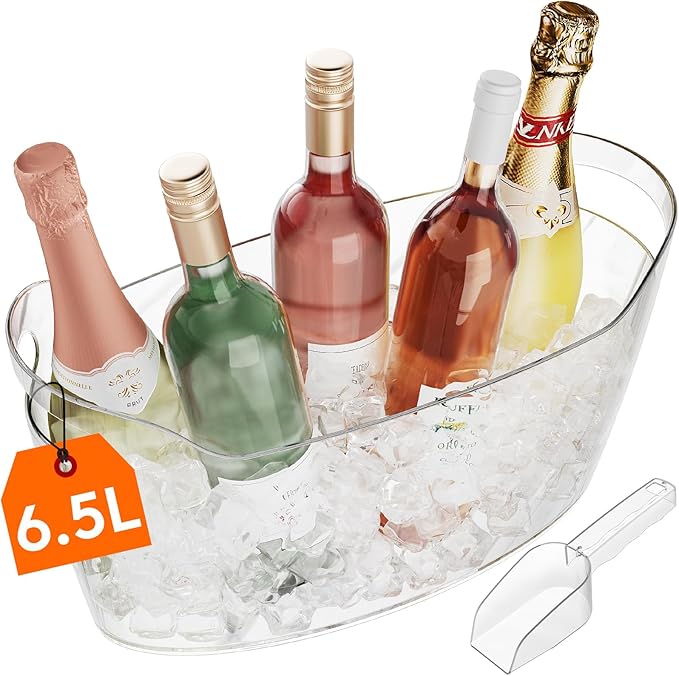 Lifewit Large 6.5L Ice Bucket for Parties, Portable Drink Bucket for Cocktail by Lifewit