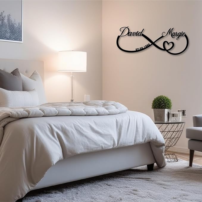 Personalized Custom Infinity Heart Sign, Metal Infinity Sign, Infinity Heart - Image 4