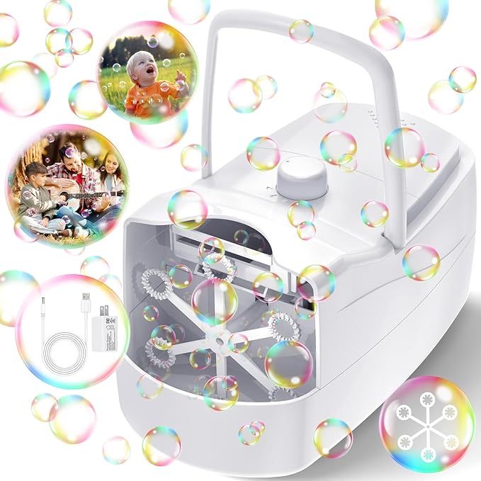 Bubble Machine, Automatic 18000+ Per Minute Big Bubbles Blower Maker by Sizonjoy