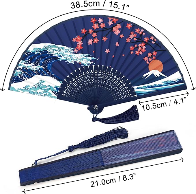 WEARXI Handheld Fan, Chinese Folding Fan - Image 2