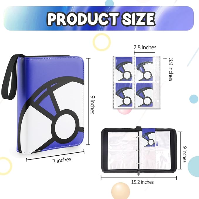 Trading Card Binder 4-Pockets, 400 Pockets Card Holder - Image 2