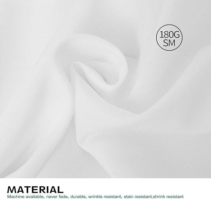 Surmente 2 Pack White Rectangle Tablecloth 60 x 102-inch Rectangular Polyester - Image 4