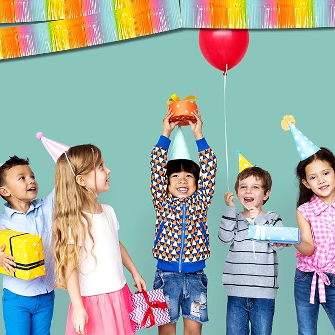 6 Pack 10 Feet Foil Fringe Garland Metallic Tinsel Streamers Banner Wall - Image 4