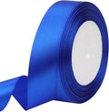 Blue Solid Satin Ribbon 1 Inch 25 Yards Solid Polyester Fabric Ribbon by Riunbb