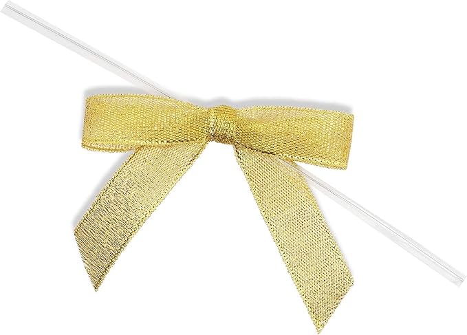 Bright Creations Gold Twist Tie Bows - Image 8