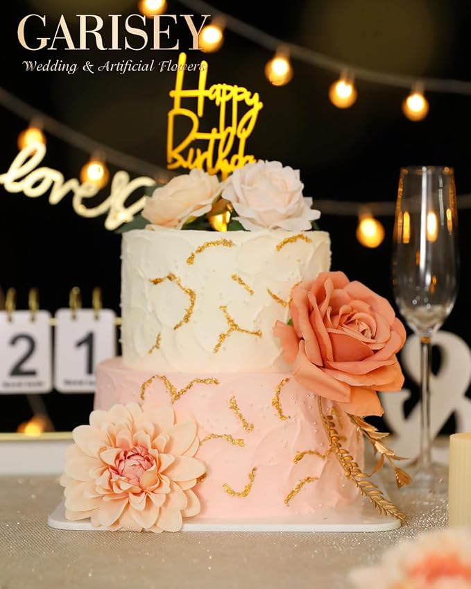 Artificial Flowers Combo, Mix Silk Flowers Roses, Dahlias - Image 4