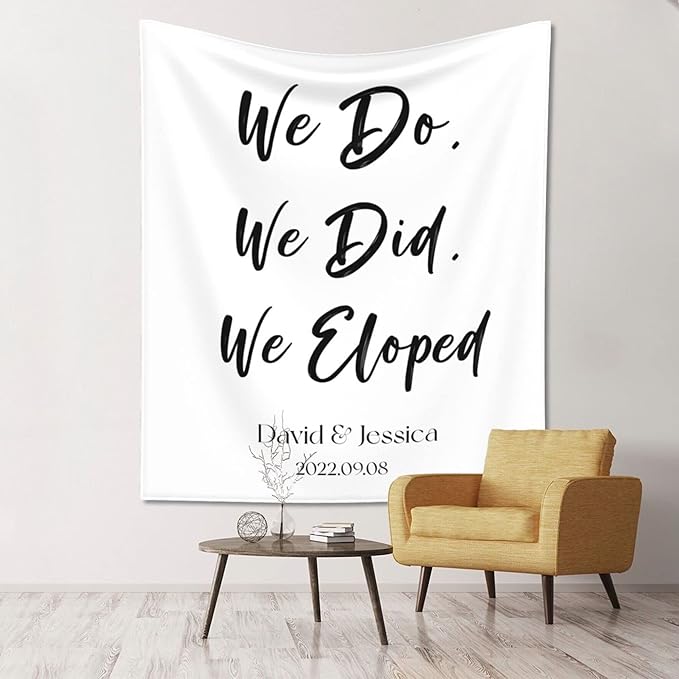 We Do, Eloped Backdrop, Custom Tapestry - Image 4