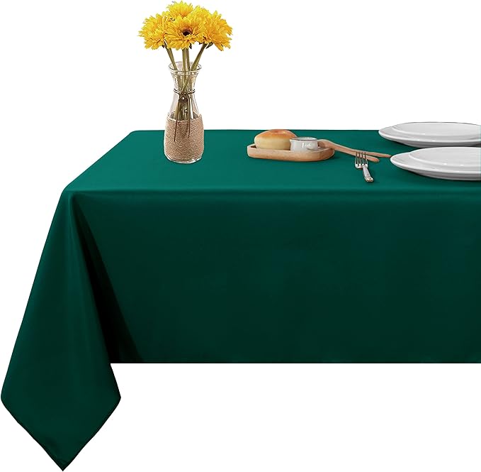 Fitable Rectangle Tablecloth Stain and Wrinkle Resistant Washable Polyester by Fitable