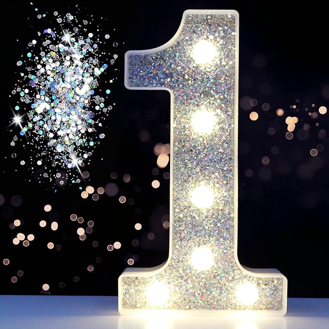 Pooqla Marquee Light up Numbers, Lighted Numbers by Pooqla