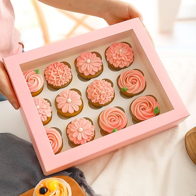 VGOODALL 12 Count Cupcake Boxes - Image 2
