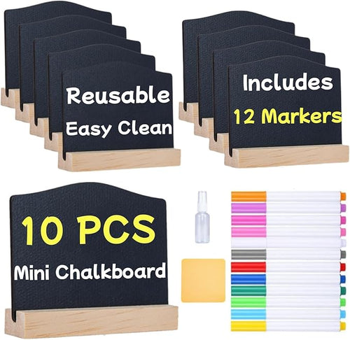 10 Pcs Reusable Mini Chalkboard Signs by YZLIANGYUAN
